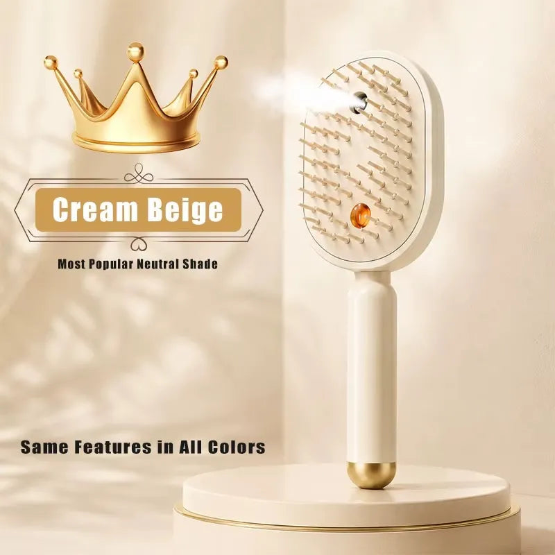 Retractable Massage Comb – USB Rechargeable Mist Hairbrush | مشط تدليك بالرذاذ قابل للشحن