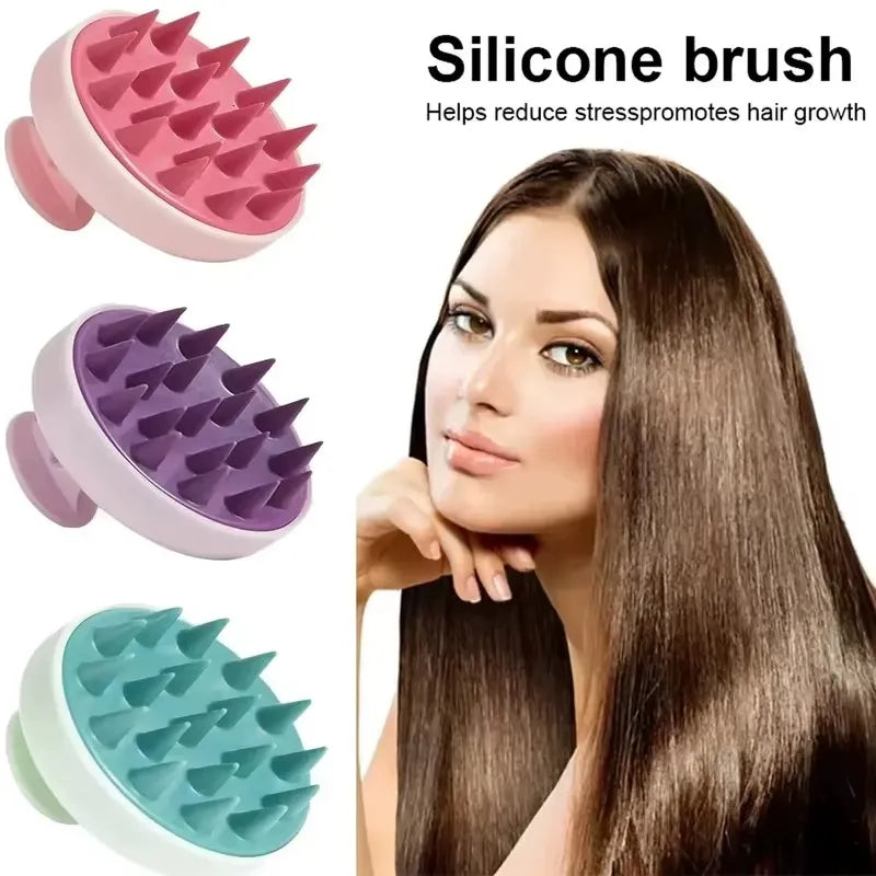 Silicone Scalp Massager Brush – 22-Bristle Design