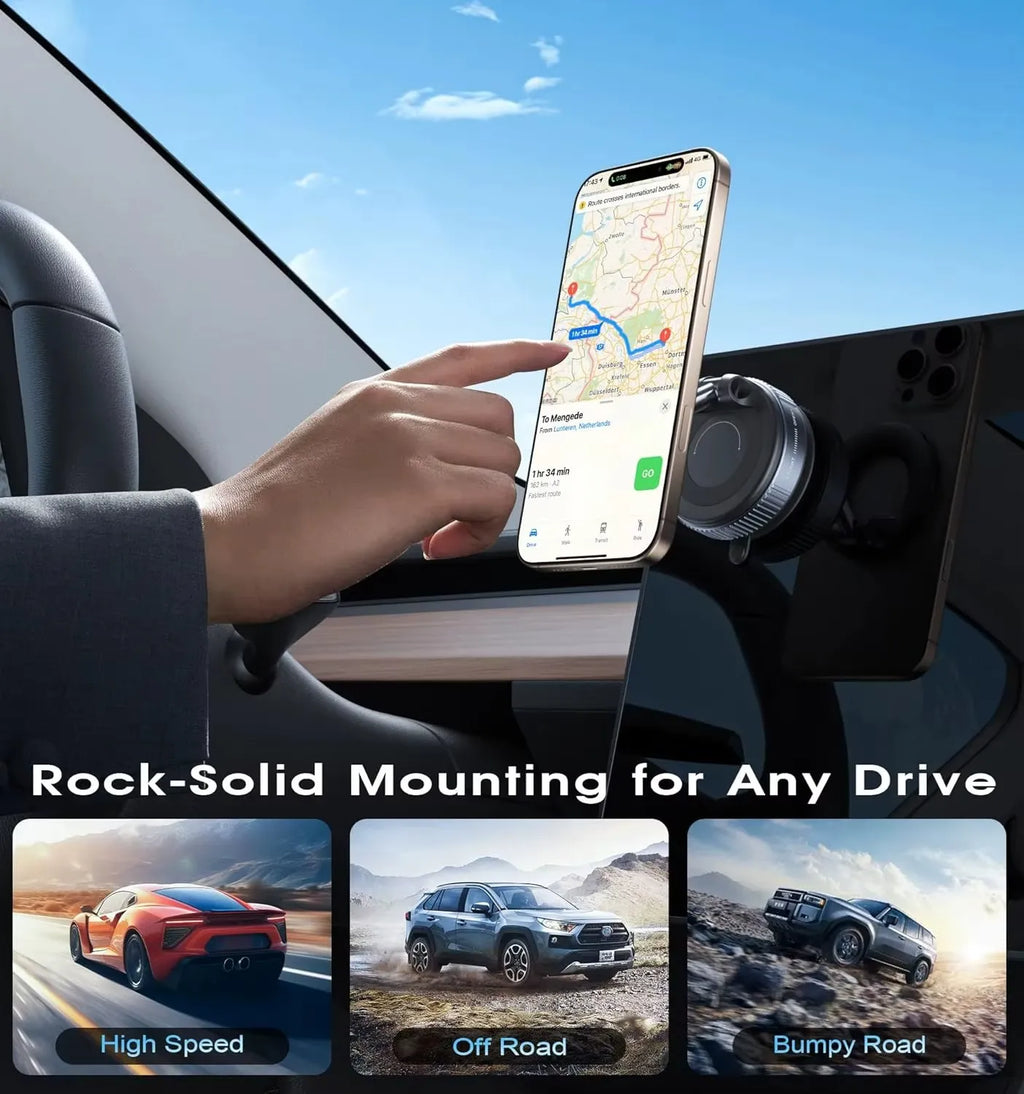 Magnetic Car Phone Mount – 6-Magnet Grip
