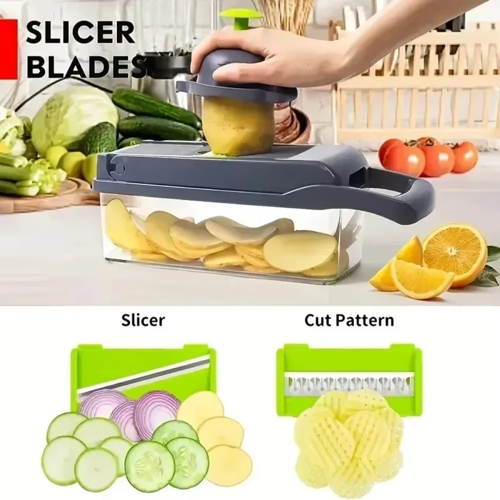 Multi-Blade Vegetable Chopper – Dice in 10 Seconds