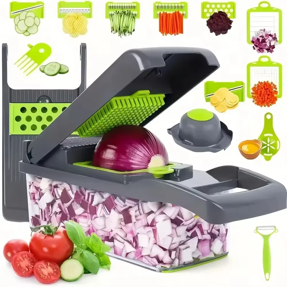 Multi-Blade Vegetable Chopper – Dice in 10 Seconds