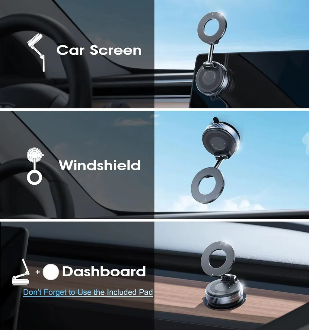 Magnetic Car Phone Mount – 6-Magnet Grip
