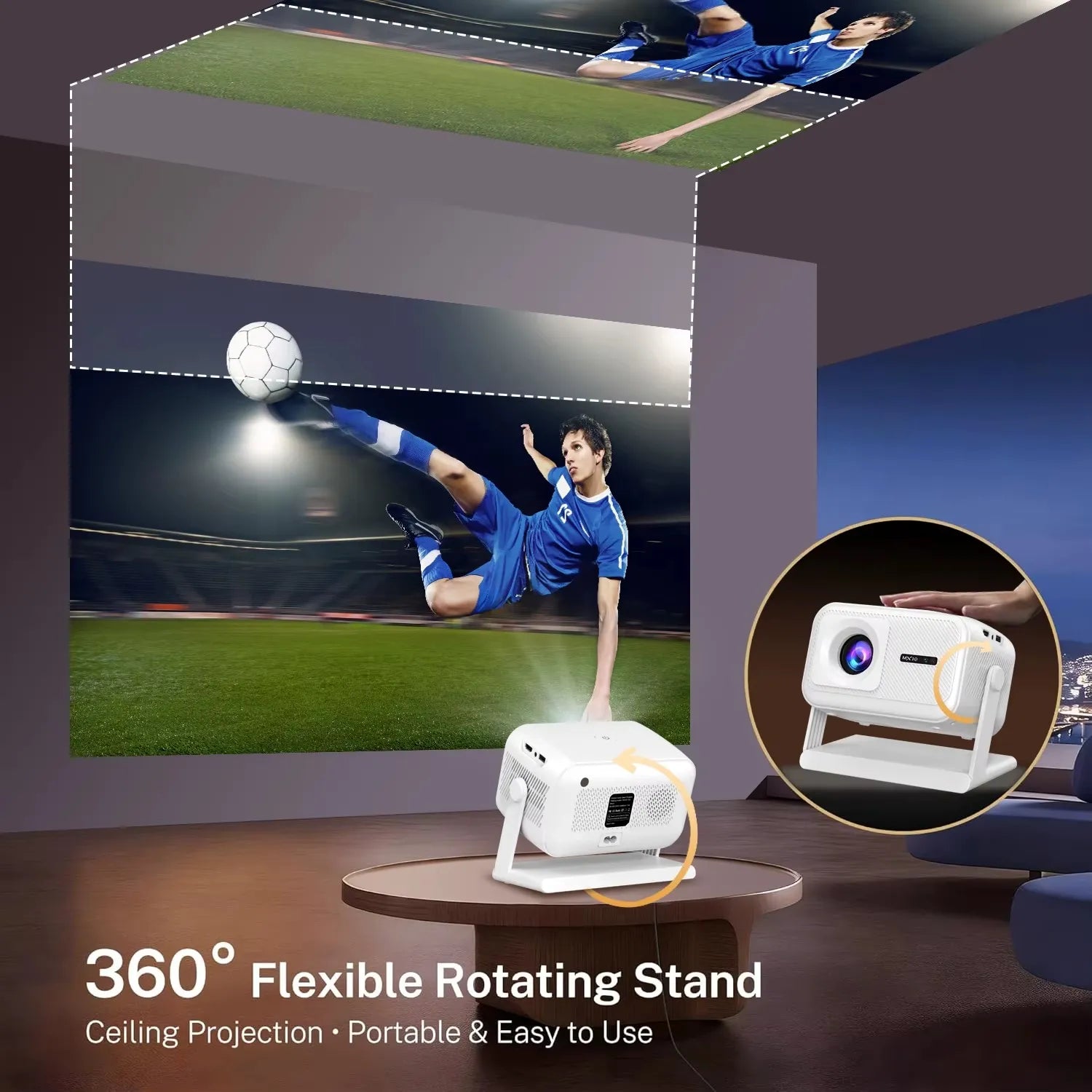 Mini LED Projector – 100-Inch Screen
