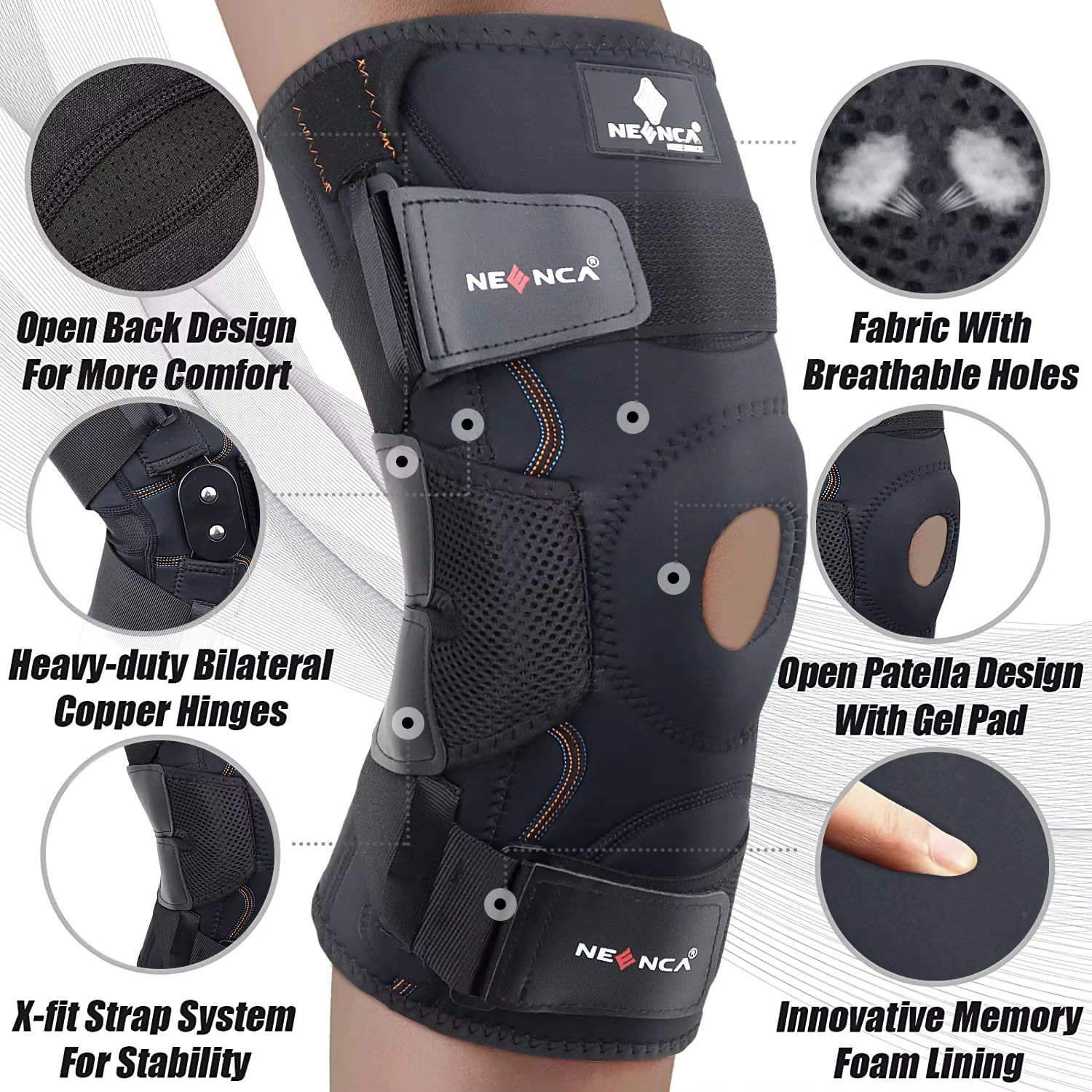 Compression Knee Brace – Dual Side Stabilizers