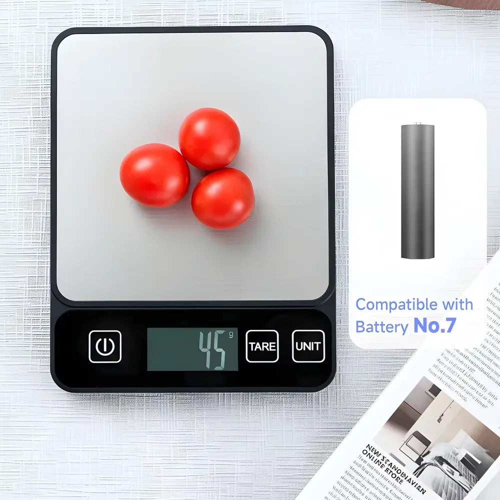 Digital Kitchen Scale – 1g Precision, 5kg Capacity