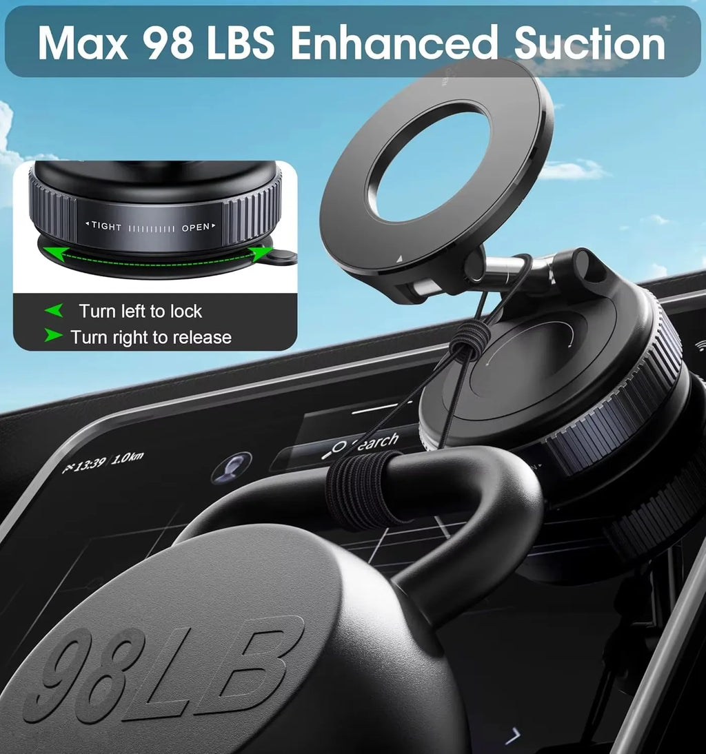 Magnetic Car Phone Mount – 6-Magnet Grip